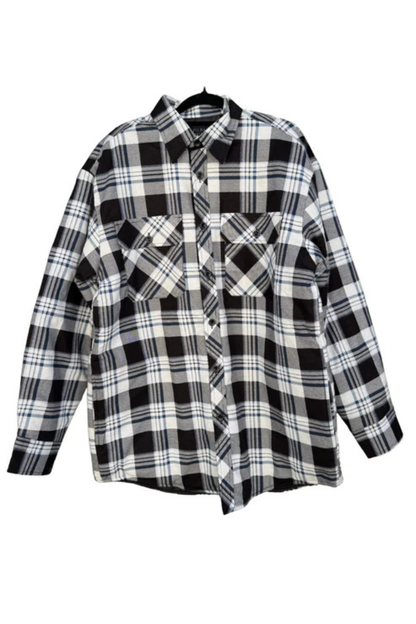 Pilbara Flannelette Quilted Shirt Mens Open Front