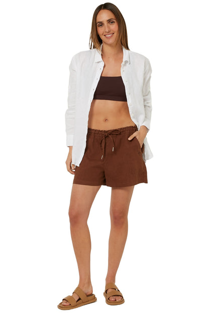 Pilbara Womens Olivia Linen Shorts