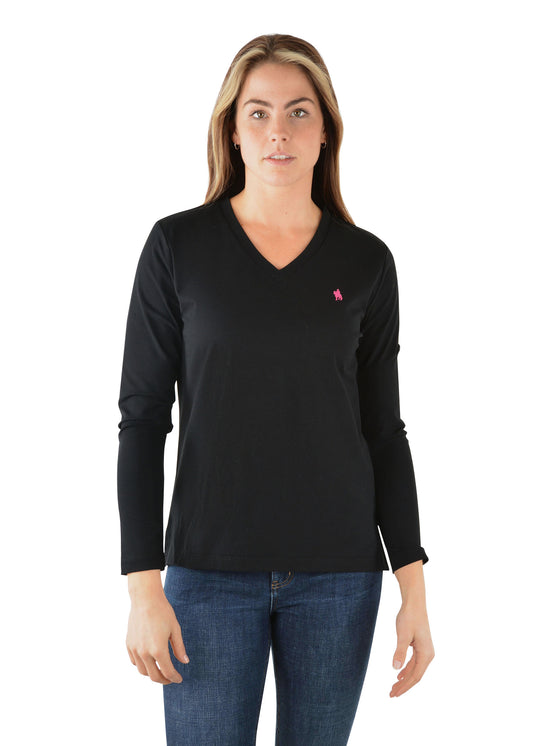 Thomas Cook Womens Classic V Neck Long Sleeve Tee