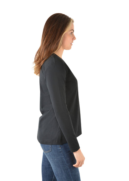 Thomas Cook Womens Classic V Neck Long Sleeve Tee