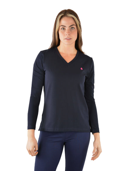 Thomas Cook Womens Classic V Neck Long Sleeve Tee
