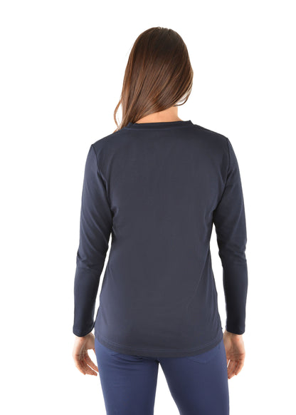 Thomas Cook Womens Classic V Neck Long Sleeve Tee