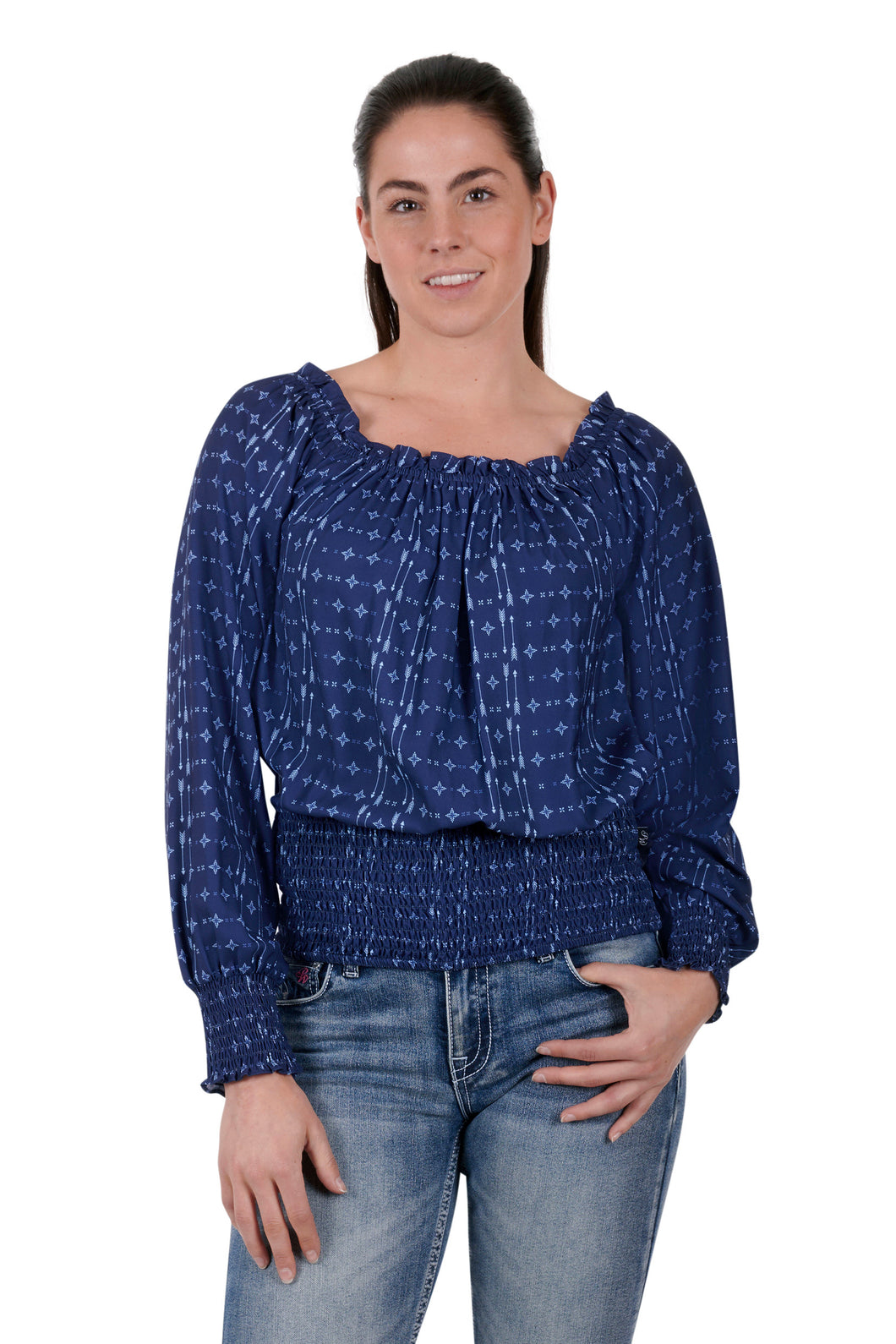 PURE WESTERN WOMENS EMMA BLOUSE