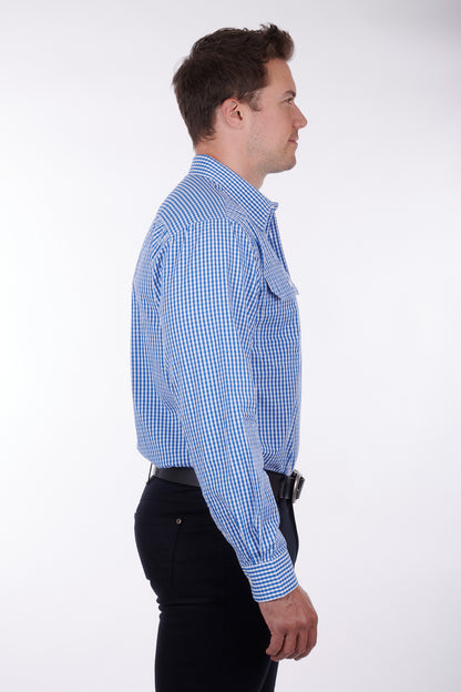 Hard Slog Mens Devin Half Placket Long Sleeve Country Shirt