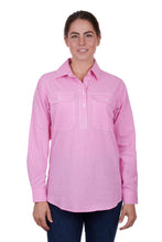 Load image into Gallery viewer, WOMENS LUVENIA HALF PLACKET LS SHIRT