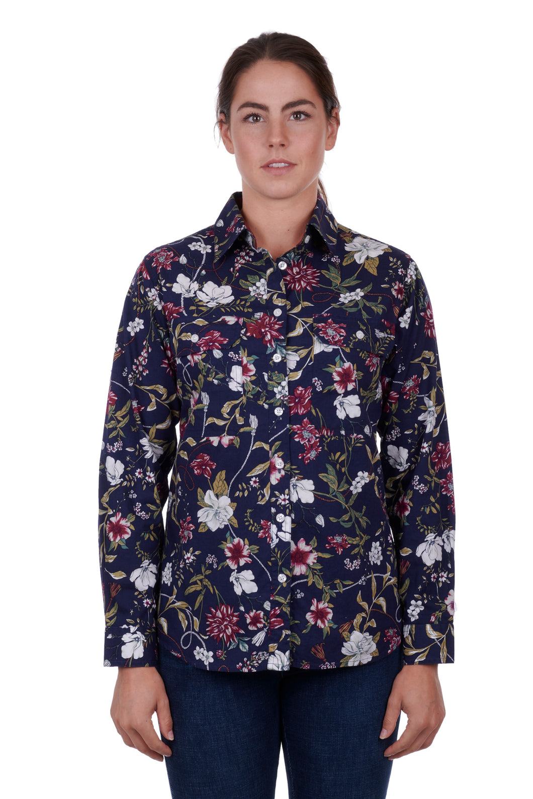 WOMENS SARAH FULL PLACKET LS SHIRT