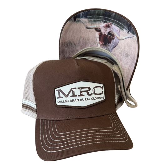 MRC Trucker Cap Brown Longhorn