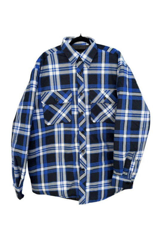 Pilbara Flannelette Quilted Shirt Mens Open Front