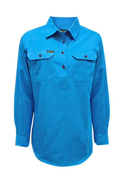 Hard Slog Womens Half Placket Light Cotton Country Work Shirt