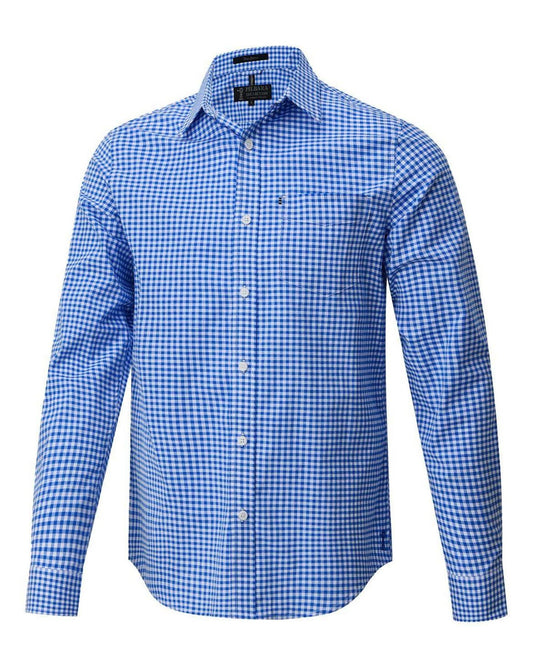 Pilbara Mens Long Sleeve Gingham Shirt