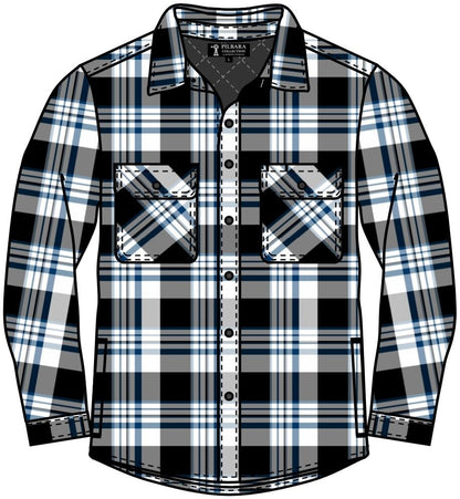 Pilbara Flannelette Quilted Shirt Mens Open Front