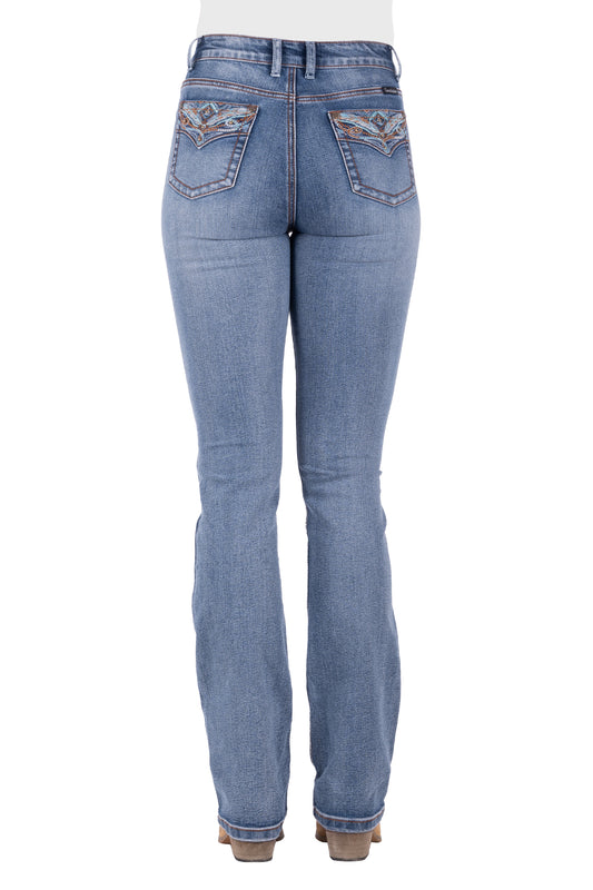 Pure Western Womens Nina Hi Rise Bootcut Jeans 34 Inch Leg