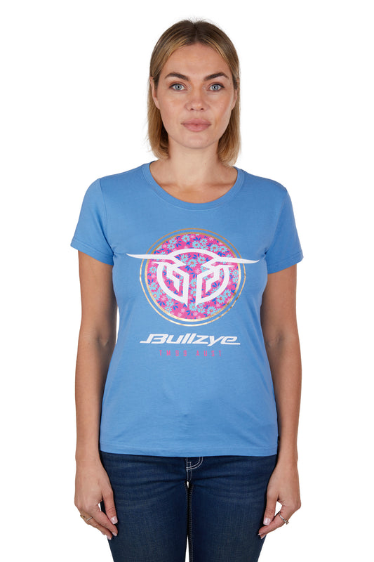 BULLZYE WOMENS DITSY SHORT SLEEVE TEE
