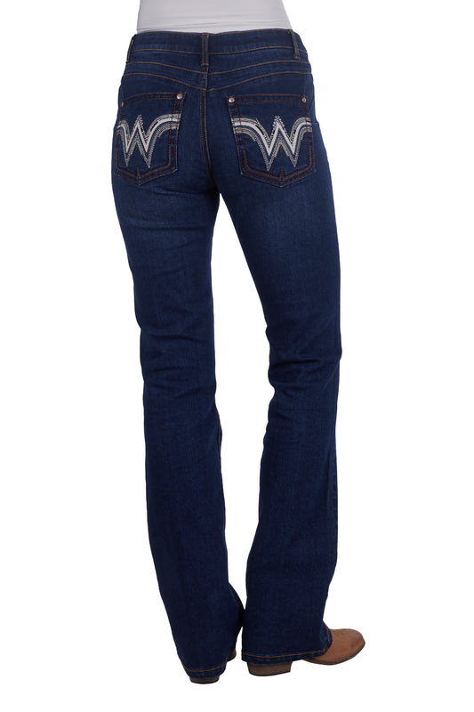 Wrangler Womens Tilly Jeans Q-Baby Booty 34 Inch Leg