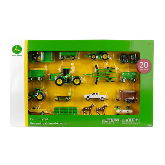 John Deere 1:64 Scale Replica Farm and Vehicle 20 Piece Toy Set