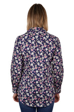 Load image into Gallery viewer, Hard Slog Womens Rose Half Placket Long Sleeve Shirt