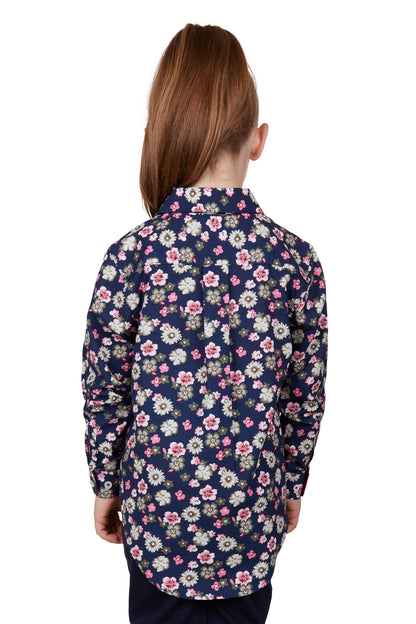Hard Slog Kids Rose Half Placket Long Sleeve Country Shirt