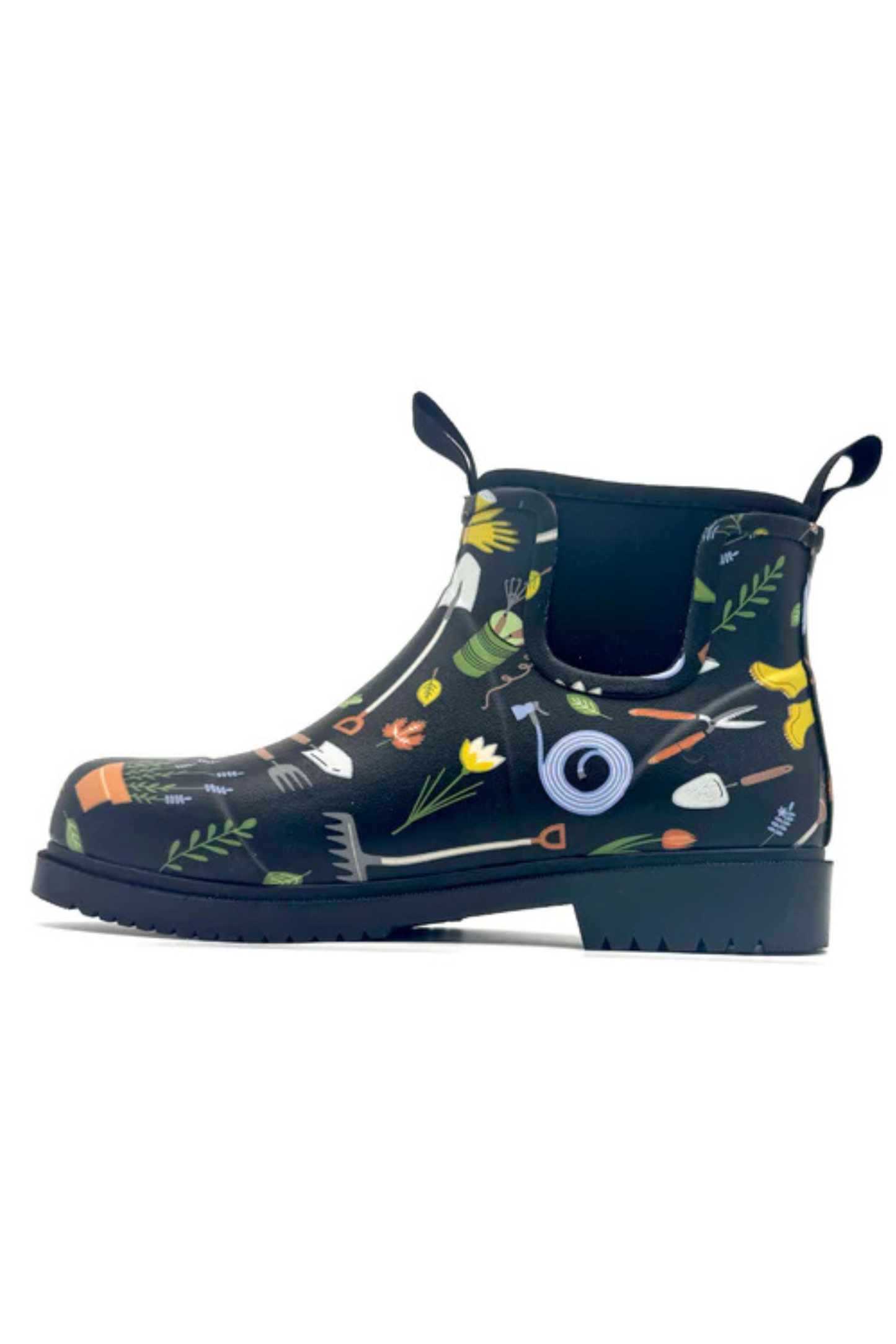 Clogees Womens Chelsea Gumboot Black Garden