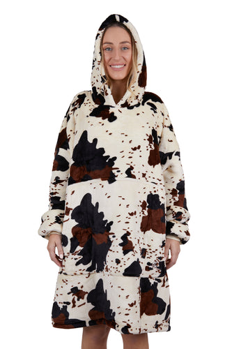 Pure Western Cow Print Snuggle Hoodie