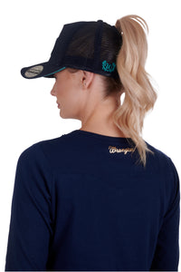 Wrangler Nat High Profile Ponytail Trucker Cap