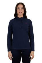 Load image into Gallery viewer, Thomas Cook Womens Frill Neck Long Sleeve Polo