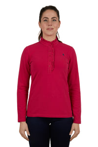 Thomas Cook Womens Frill Neck Long Sleeve Polo