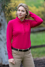 Load image into Gallery viewer, Thomas Cook Womens Frill Neck Long Sleeve Polo