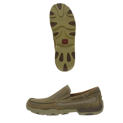 TWISTED X MENS CASUAL DRIVING MOCS BOAT SLIP ON