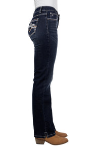 Pure Western Womens Mia Straight Leg Jean 32 Inch Leg