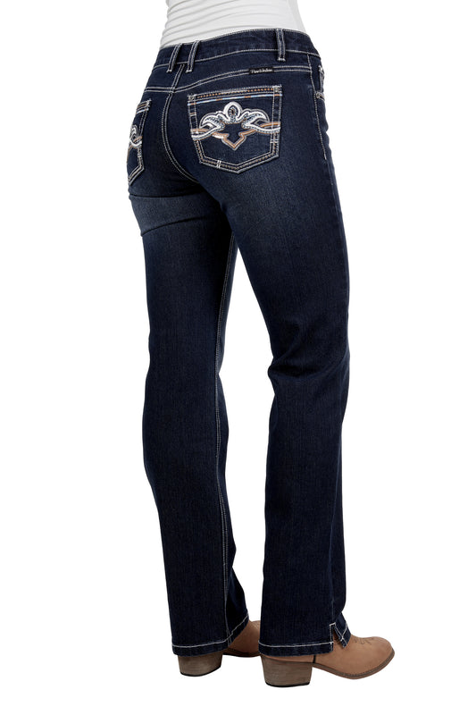 Pure Western Womens Mia Straight Leg Jeans 32 Inch Leg