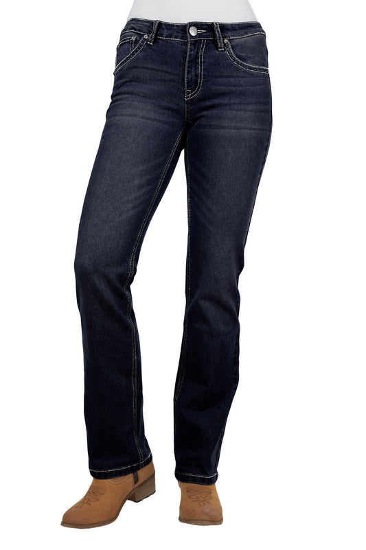 Pure Western Womens Kim Hi Rise Bootcut Jeans 34 Inch Leg