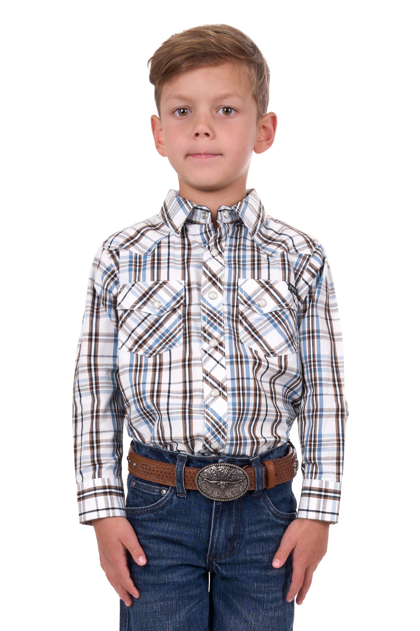 Pure Western Boys Evan Long Sleeve Shirt