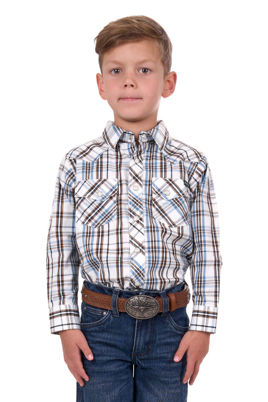 Pure Western Boys Evan Long Sleeve Shirt