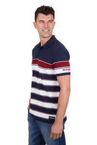 Wrangler Mens Dion 1 Pocket Short Sleeve Polo