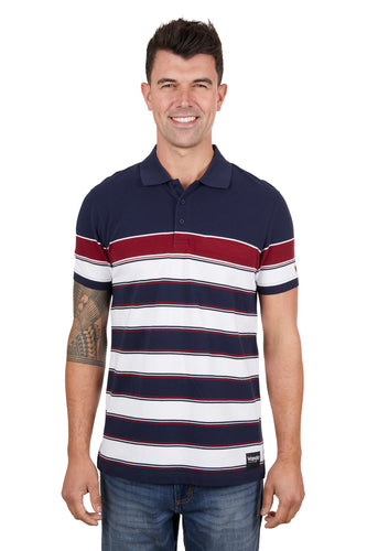 Wrangler Mens Dion 1 Pocket Short Sleeve Polo