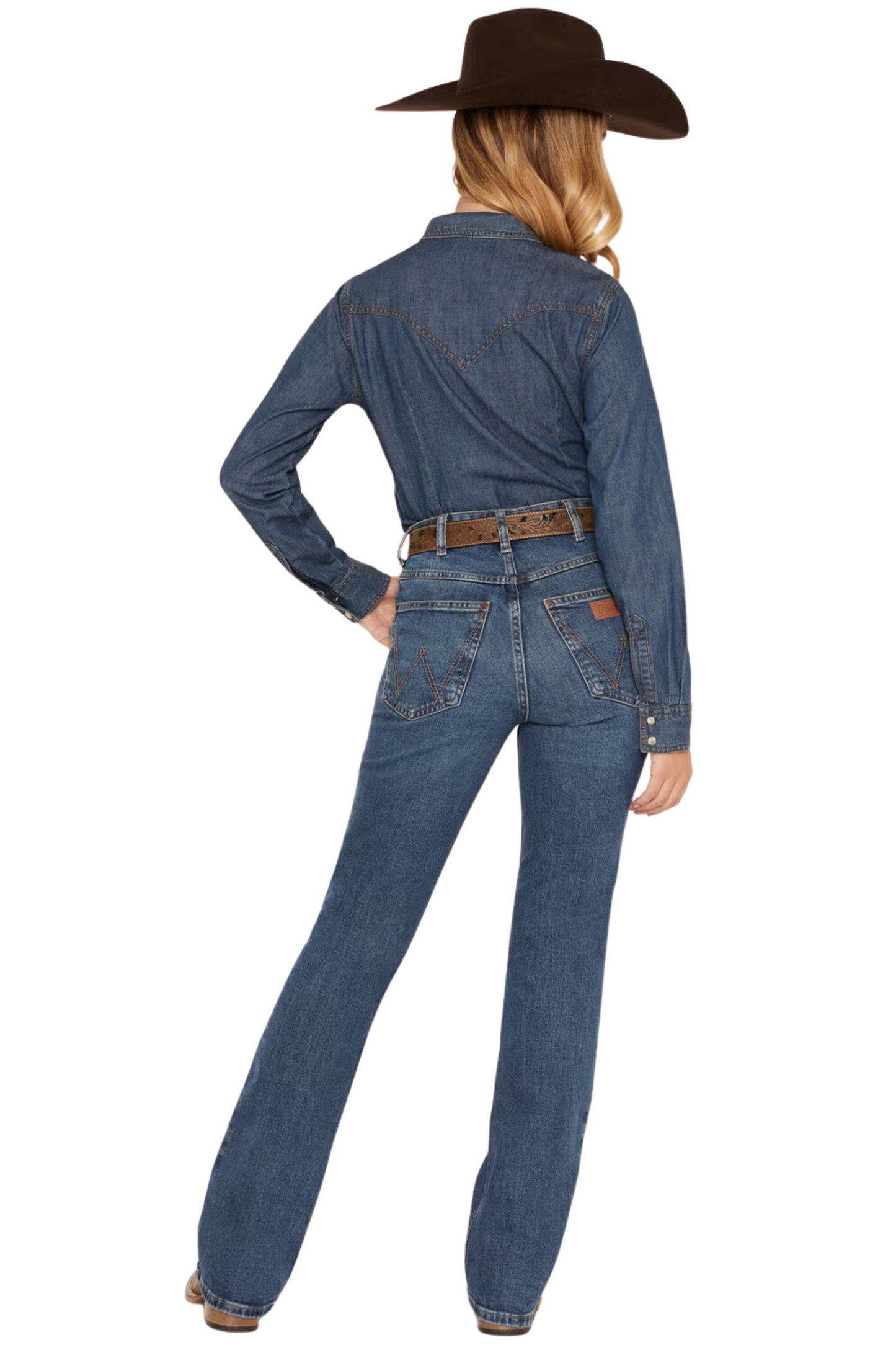 Wrangler Womens Rodeo High Rise Boot Cut 36 Inch Leg Jeans