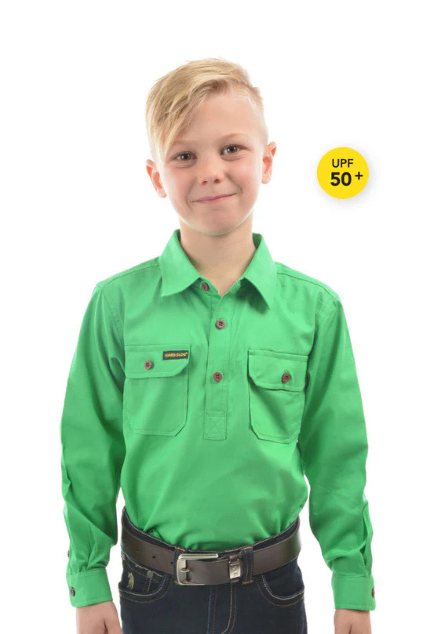 Hard Slog Kids Half Placket Light Cotton Country Work Shirt