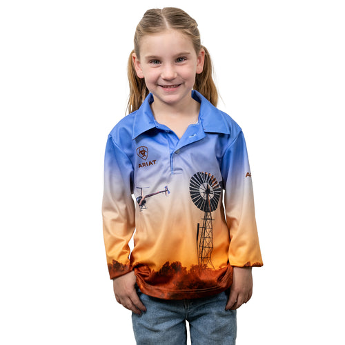 Ariat Kids Fishing Shirt Windmill