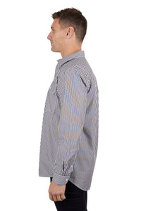 Hard Slog Mens Cane Half Placket Long Sleeve Shirt