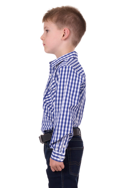 Hard Slog Kids Denny Half Placket Long Sleeve Country Shirt