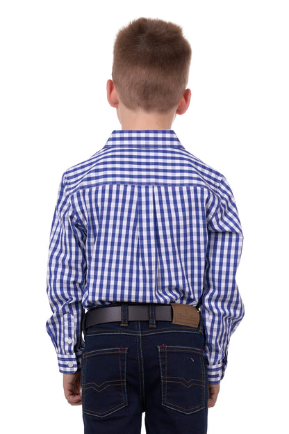 Hard Slog Kids Denny Half Placket Long Sleeve Country Shirt