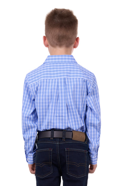 Hard Slog Kids Ron Half Placket Long Sleeve Country Shirt