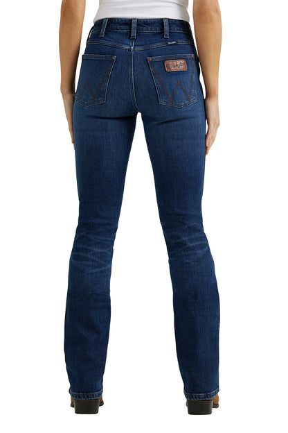 Wrangler Womens Hi Rise Retro Bootcut Jeans 32 Inch Leg