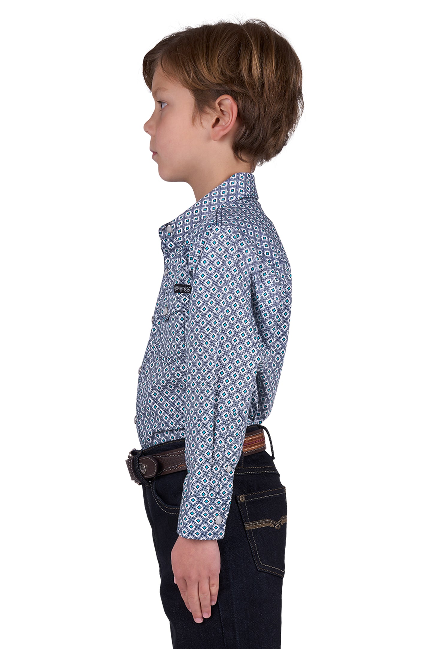 Pure Western Boys Mark Long Sleeve Shirt