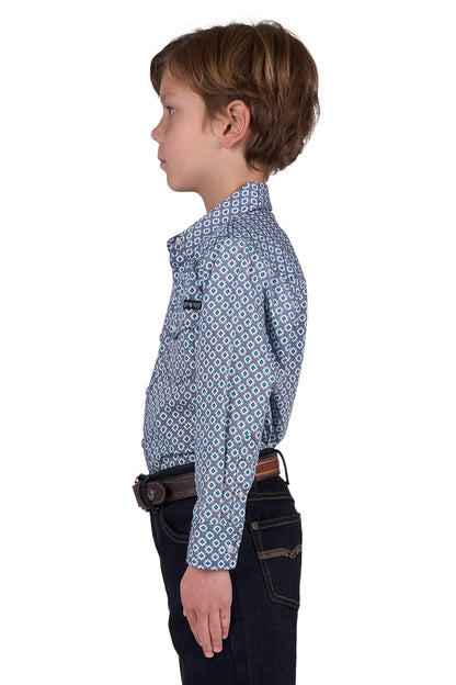 Pure Western Boys Mark Long Sleeve Shirt