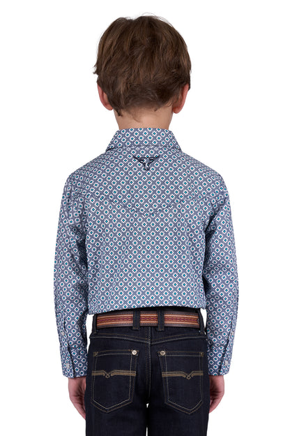 Pure Western Boys Mark Long Sleeve Shirt