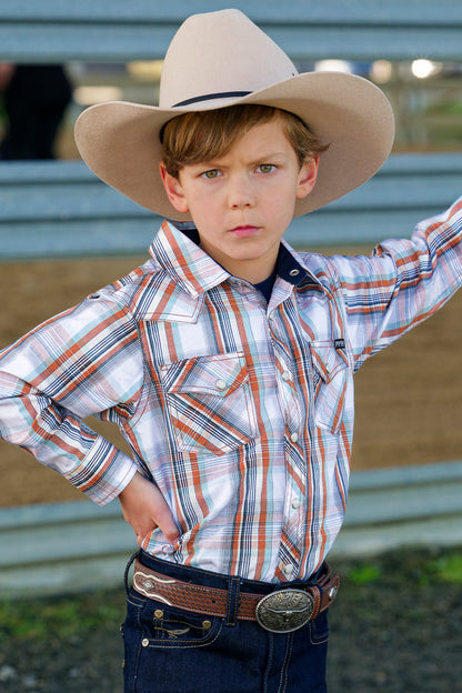 Pure Western Boys Axel Long Sleeve Shirt