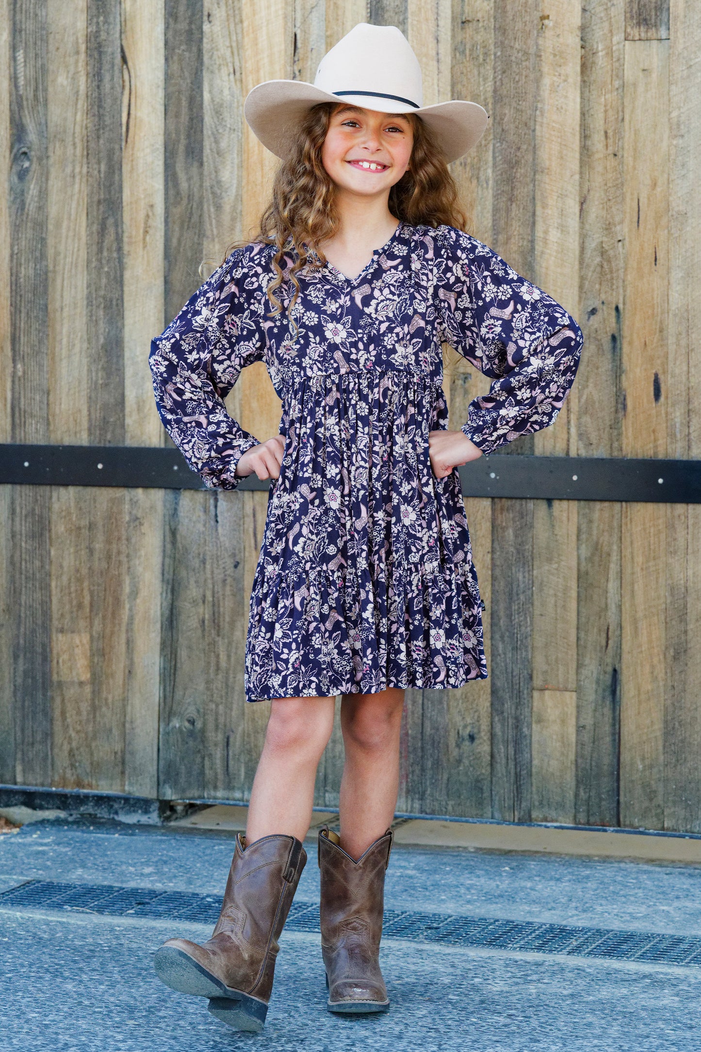 Pure Western Girls Gretel Long Sleeve Dress
