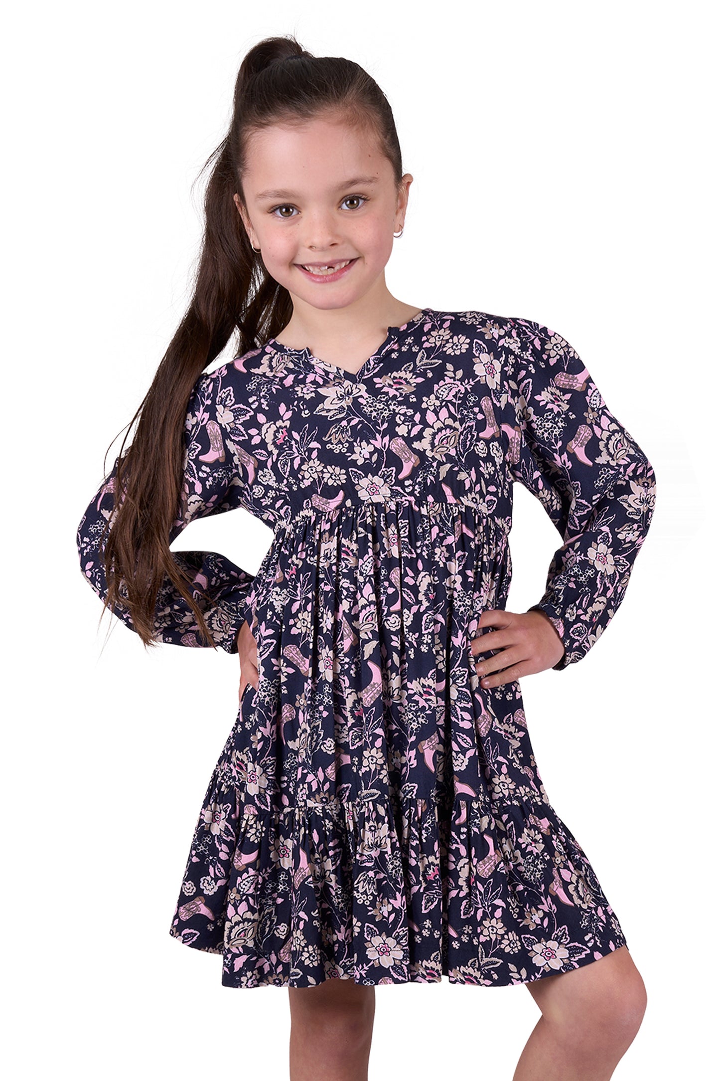 Pure Western Girls Gretel Long Sleeve Dress