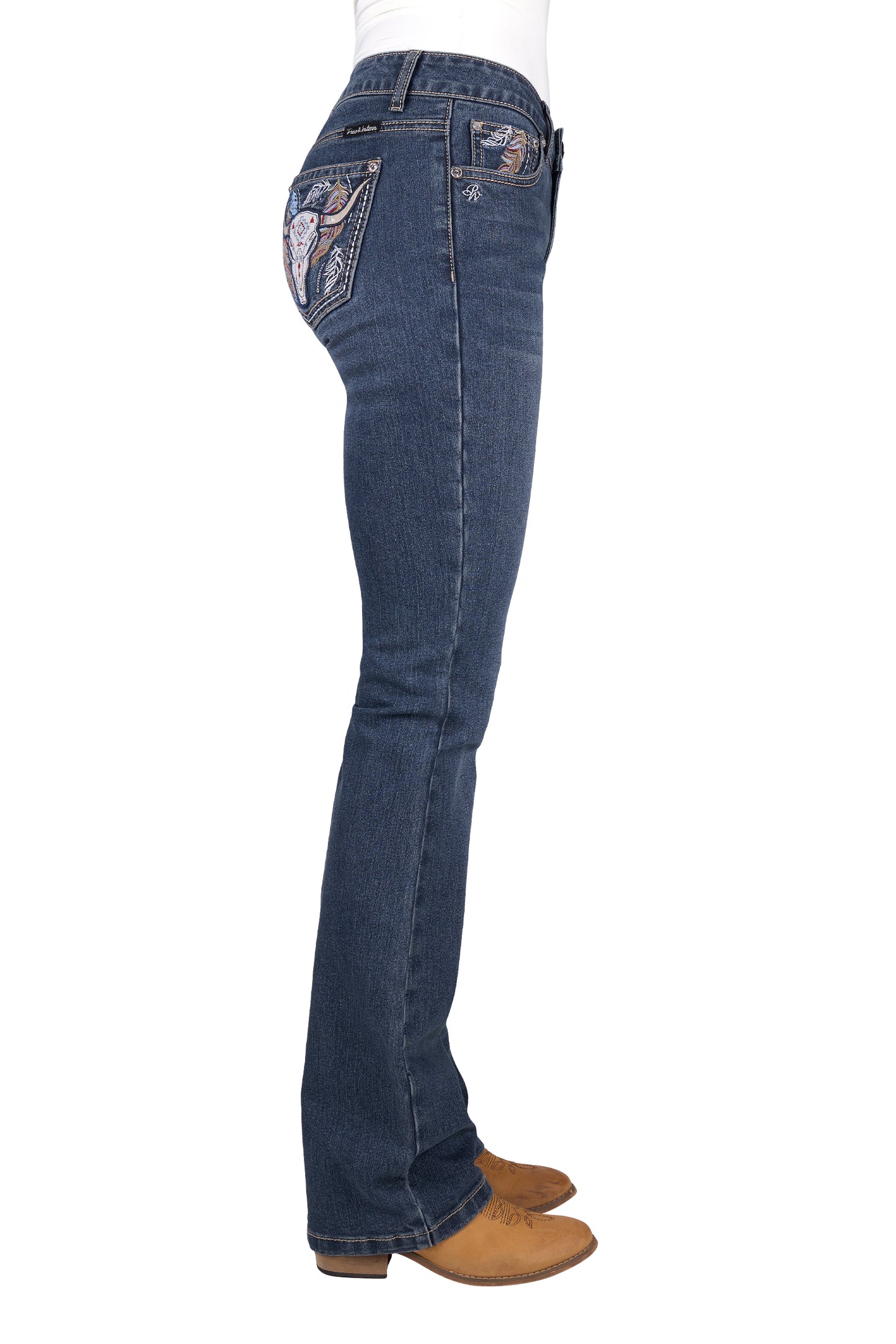 Pure Western Womens Bec Bootcut Jeans 34 Inch Leg